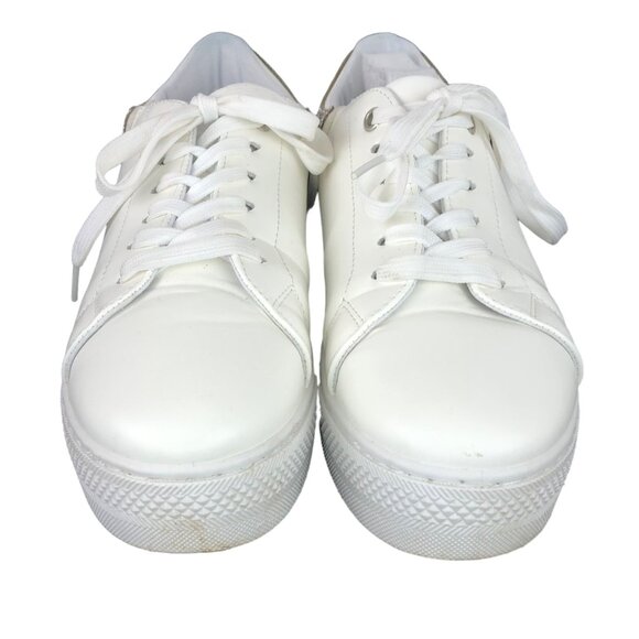 Qupid Womens Size 8 White & Silver Rhinestones Platform Sneakers - Picture 4 of 14